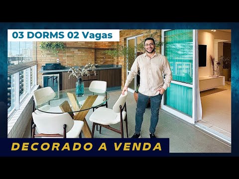 Apartamento 03 Dorms 02 Suítes com vista mar - Mobiliado e Decorado a venda em Praia Grande SP.