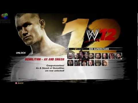 comment debloquer ax & smash wwe 12