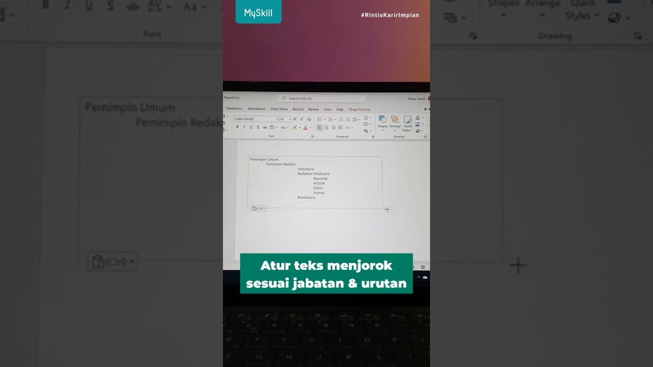 Cara Otomatis Bikin Struktur Organisasi di PowerPoint #myskill #shortvideo #powerpoint #ppt