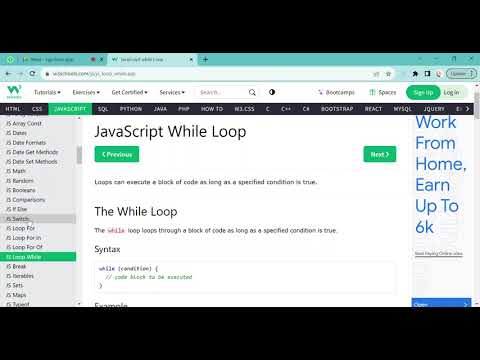 26 Javascript While Loop Tutorial In Hindi