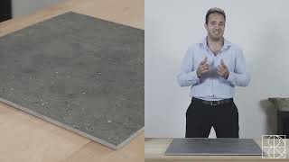 Concrete Dark Beton Look / Betonlook Keramiek Vloertegels Tegelvloer Woonkamer W