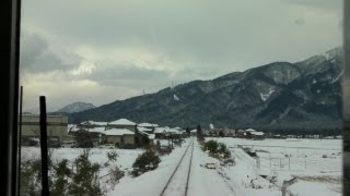 preview picture of video 'JR磐越西線・前面展望 五泉駅から猿和田駅(真冬の沿線) Train front view(Winter)'