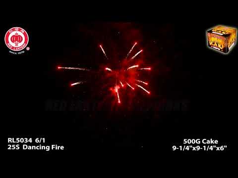 RL5034 Dancing Fire   1.2” 25 shots 500 Gram Cakes