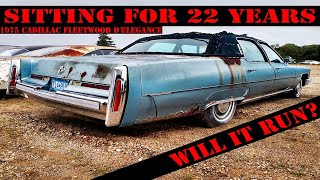 1975 Cadillac Fleetwood sitting for 22 years coming back to life