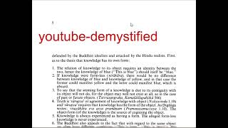 Consciousness and Knowledge in Indian Philosophy/Unit 3/Part 1/Fundamentals of Philosophy/Sem 2/DU