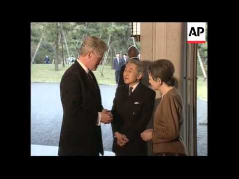JAPAN: US PRESIDENT CLINTON MEETS EMPEROR AKIHITO