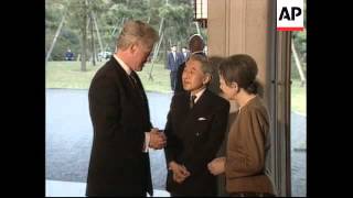 JAPAN: US PRESIDENT CLINTON MEETS EMPEROR AKIHITO