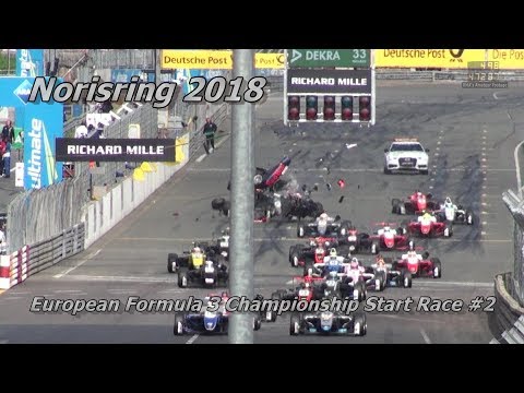 Norisring 2018 - Formula 3 - MASSIVE start crash | Drivers OK!