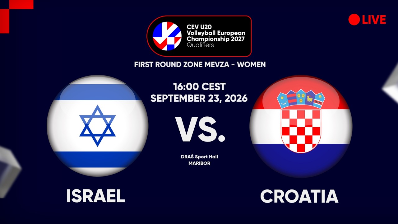LIVE | ISRAEL vs. CROATIA | CEV U20 EuroVolley 2027 | Women | Qualifiers