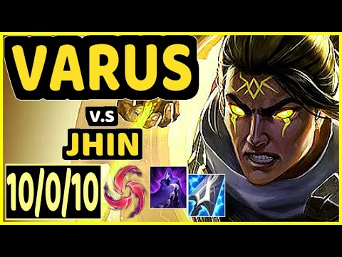 CARZZY (VARUS) vs JHIN - 10/0/10 KDA BOTTOM ADC CHALLENGER GAMEPLAY - EUW