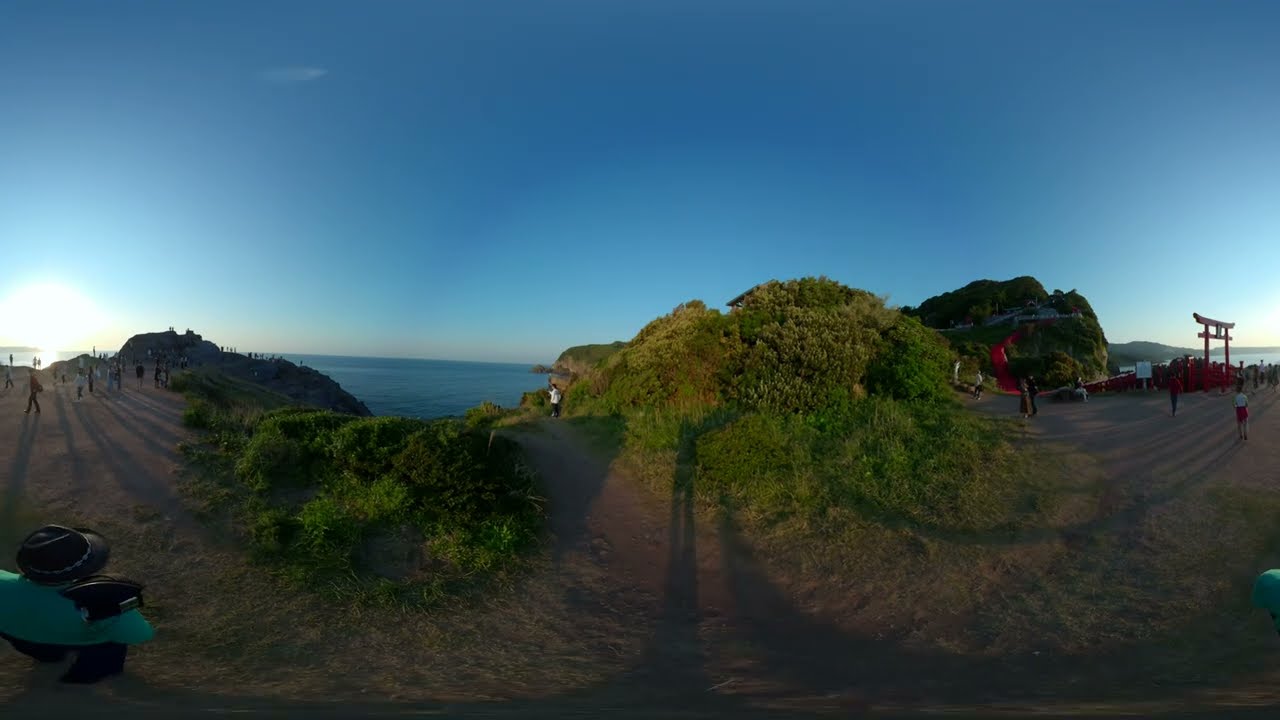 【360°】元乃隅神社の岸壁（Famous shrine in Japan）