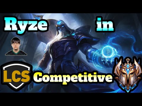 Playing Ryze in NA Competitive (LCS Proving Grounds) Challenger Mid Gameplay Patch 11.1 [Risen]