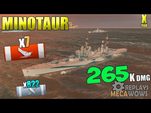 Cruiser Minotaur 7 Kills & 265K Damage | World of Warships