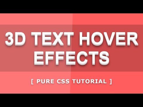 Css 3d Text Hover Effect Css Text Effect
