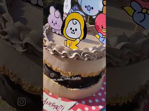 BT21theme chocolate cake#baked by sangita sunar@cake_burst1546