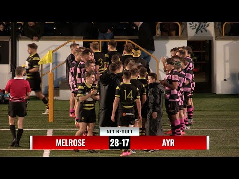 RUGBY REPORT & ACTION: MELROSE 28-17 AYR - NATIONAL 1 - 6.11.21
