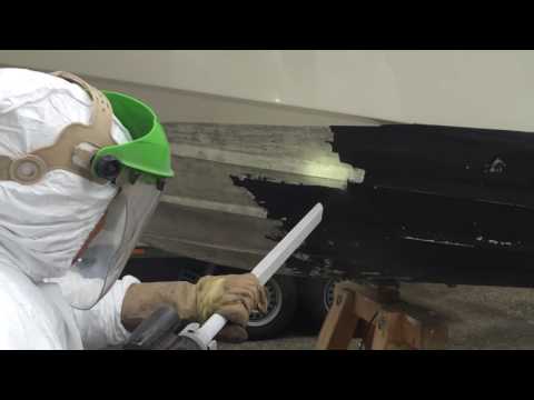 Trockeneisstrahlen / Antifouling Motorboot entfernen