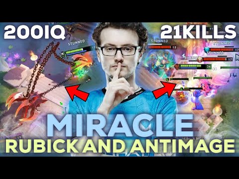 Miracle Signature Anti-Mage & 200 IQ Rubick Plays Dota 2