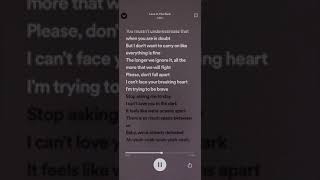 Love İn The Dark - Adele (lyrics)