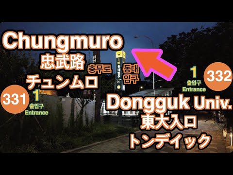 🇰🇷 3 Line🚦Dongguk Univ. ➞ Chungmuro🚦Tokyo University Entrance ➞ Chungmuro🚦Dongguk ➞ Chungmuro🚦동대입구 ➞ 충무로🚦4K