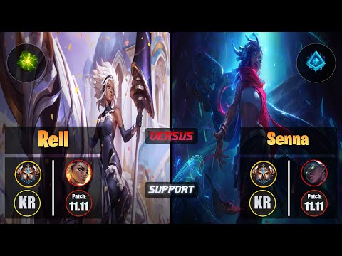 Challenger RELL [Aftershock] (Support) VS  SENNA - Challenger KR Patch 11.11