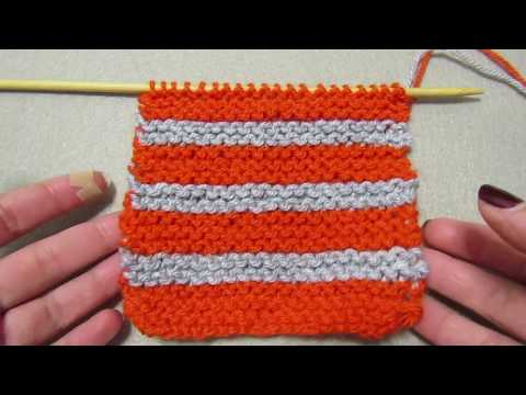 Knitting with two colors / Easy knitting