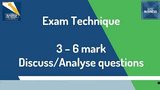 GCSE Business Exam Technique 3 - 6 mark Questions (Edexcel)