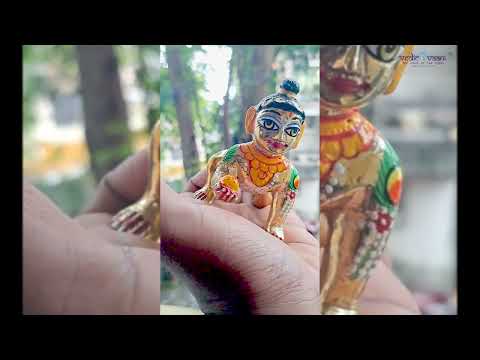 Kanha Krishna Kanhaiya Nandlala Handpainted Balswaroop Statue in Fine Brass video