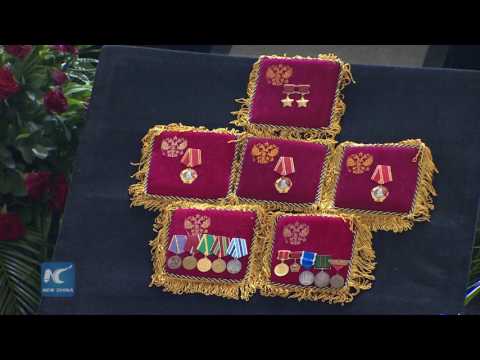 Mourners pay final respects to legendary Soviet cosmonaut Grechko