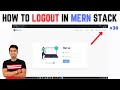 MERN 38 How To Implement Logout In MERN Stack In Hindi