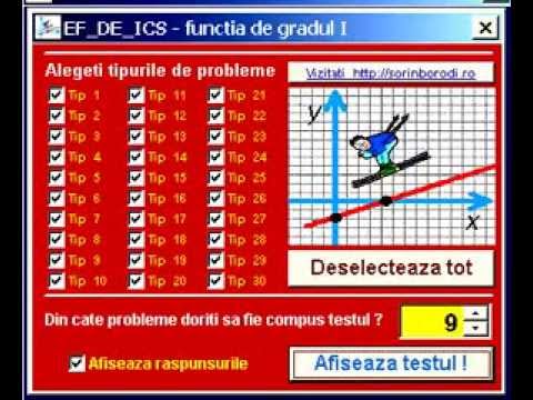 Ef_de_ics - generator de probleme cu functia de gradul I