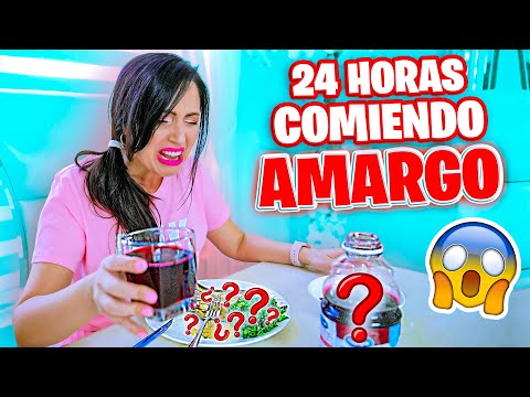 24 HORAS COMIENDO AMARGO 😱 RETO 1 Dia Comiendo por SABORES 😅 Sandra Cires Art 🔥