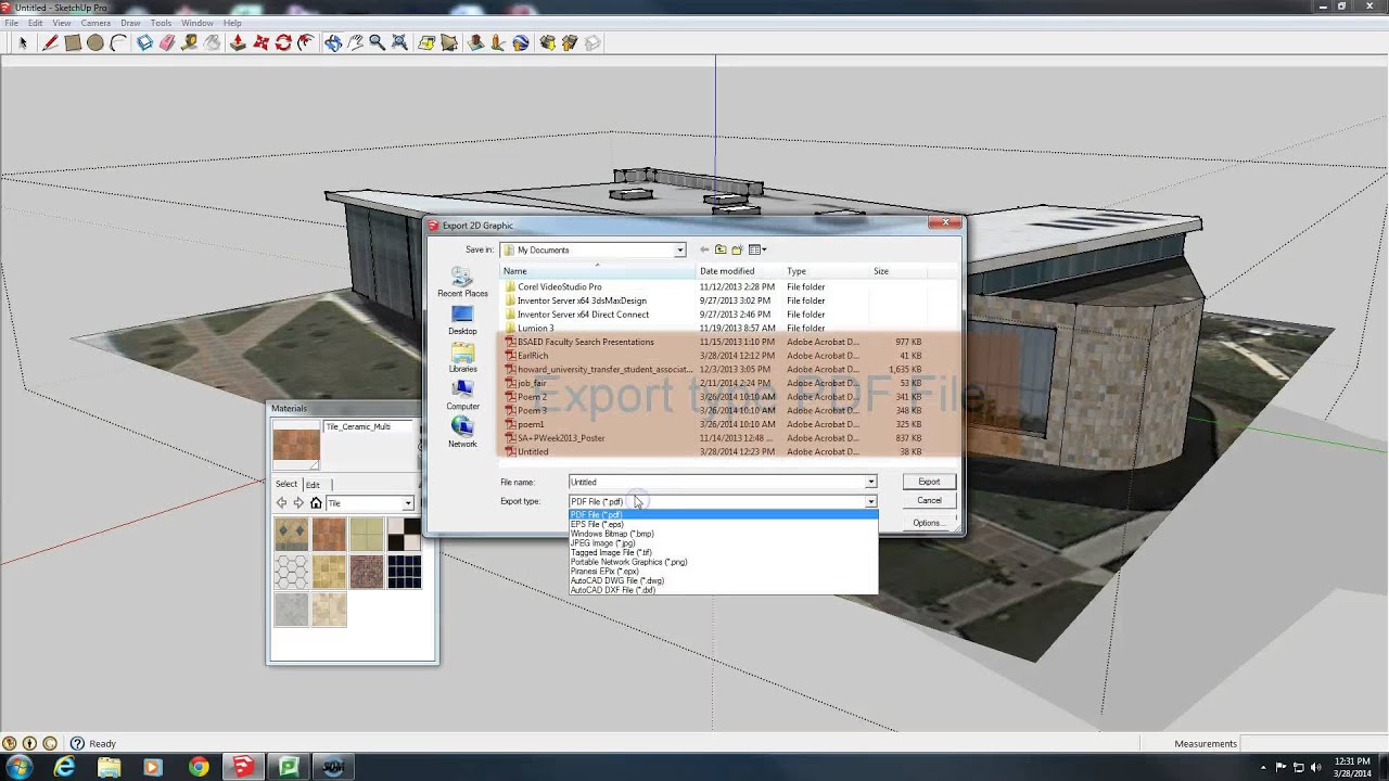 Sketchup Pro to PDF