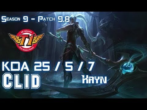 SKT T1 Clid KAYN vs REK'SAI Jungle - Patch 9.8 KR Ranked