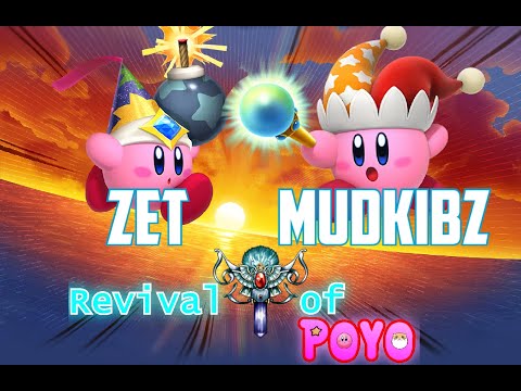 Hero-King Zet (Bomb/Artist) vs Mudkibz (Beam/Gooey/Meta Knight) - Kirby Fighters 2 - Revival of Poyo