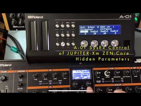 JUPITER-Xm Hidden Parameters - Roland Boutique A-01 SysEx Control