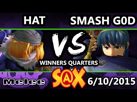 S@X 101 - Hat (Sheik) Vs. Smash God (Marth) SSBM Winners Quarters - Smash Melee
