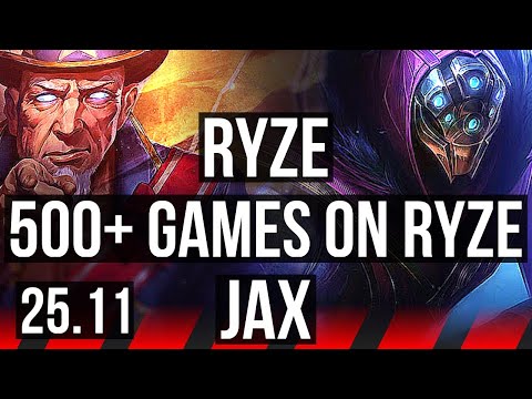RYZE vs JAX (TOP) | Legendary, 500+ games | EUW Grandmaster | 25.11