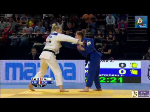 Judo 2014 European Championships Montpellier: Pavia (FRA) - Caprioriu (ROU) [-57kg] semi-final