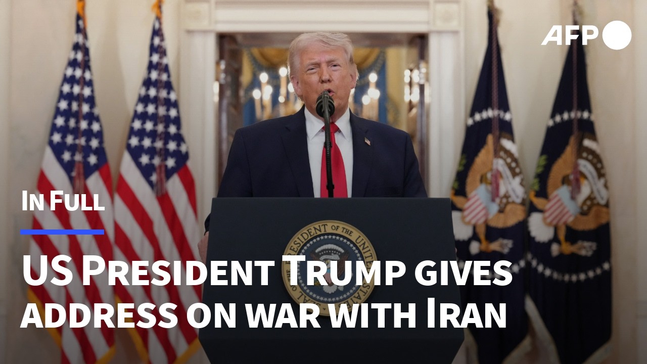 Video | IN FULL: US President Donald Trump delivers national address on war against Iran