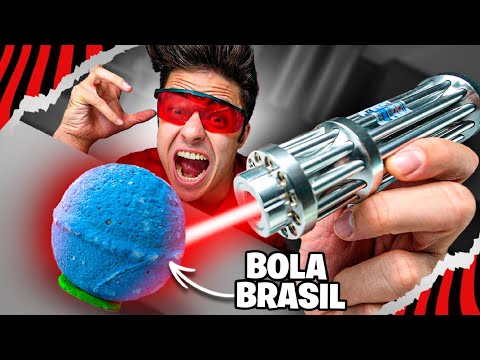WORLD'S STRONGEST LASER VS BRAZIL BALL!