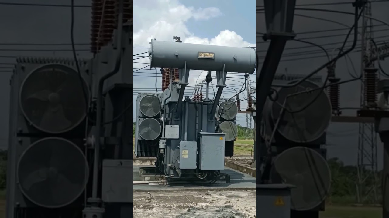 Sound of an inrush current into a 40MVA Power Transformer. #electricity #transformers #energy