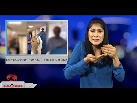 Baby ‘graduates’ from NICU in tiny cap and gown (ASL - 8.27.18)