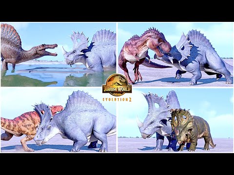 Rebel & Angel Spinoceratops All Perfect Animations & Interactions 🦖 Jurassic World Evolution 2