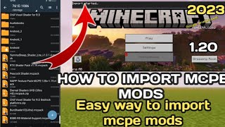 simple process file import export in Android for Minecraft pe 1.20