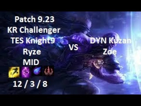 TES Knight9 - Ryze vs Zoe - DYN Kuzan - KR Challenger 1501 LP