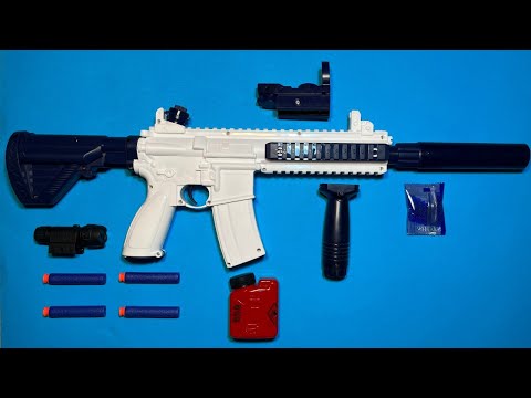 Unboxing Realistic M416 Electric Water Gun | Summer Fully Automatic Electric Water Gun Set Up