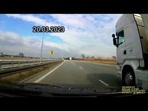 Przejazd autostradą A1 i trasą S8 Mszana - Warszawa 20.03.2023