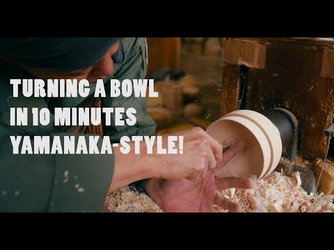 Turning a Bowl in Yamanaka-style Woodturning w/ nice ASMR!