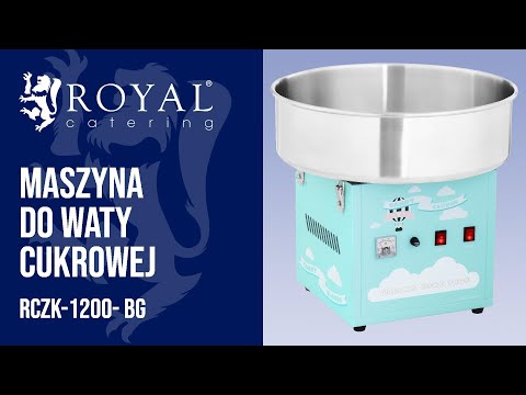 Video - Maszyna do waty cukrowej - 52 cm - turkusowa